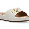 Rocia By Regal White Women Slip On Buckled Flats