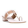 Rocia By Regal White Women Kolhapuri Block Heel Sandals