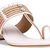 Rocia By Regal White Women Kolhapuri Block Heel Sandals