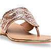 Rocia By Regal Rose Gold Women Embroidered Wedges