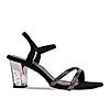 Rocia By Regal Black Women Diamante Strap Block Heel Sandals