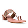 Rocia By Regal Pink Women Kolhapuri Block Heel Sandals