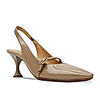 Rocia By Regal Taupe Women High Heel Sling Back Pumps