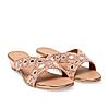 Rocia By Regal Rose Gold Women Embroidered Wedges