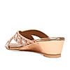 Rocia By Regal Rose Gold Women Embroidered Wedges