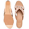 Rocia By Regal Rose Gold Women Embroidered Wedges