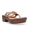 Rocia By Regal Taupe Women Casual Block Heel Sandals