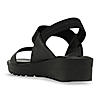 Rocia By Regal Black Women Casual Wedge Heel Sandals