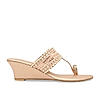 Rocia By Regal Rose Gold Women Embroidered Wedges