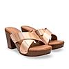 Rocia By Regal Rose Gold Women Casual Block Heel Sandals