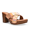 Rocia By Regal Rose Gold Women Casual Block Heel Sandals