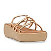 Rocia By Regal Rose Gold Women Criss Cross Platforms