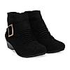 Rocia By Regal Black Women Suede Ankle Length Boots