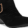 Rocia By Regal Black Women Suede Ankle Length Boots