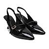 Rocia By Regal Black Women High Heel Sling Back Pumps