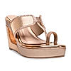 Rocia By Regal Rose Gold Women Fancy Platforms