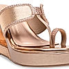 Rocia By Regal Rose Gold Women Fancy Platforms