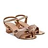 Rocia By Regal Rose Gold Women Shimmer Block Heel Sandals