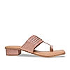 Rocia By Regal Rose Gold Women Shimmer Kolhapuri Block Heels