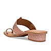 Rocia By Regal Rose Gold Women Shimmer Kolhapuri Block Heels