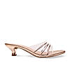 Rocia By Regal Rose Gold Women Vinyl Kitten Heels