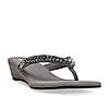 Rocia By Regal Grey Women Casual Embroidered Wedges