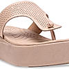 Rocia By Regal Rose Gold Women Casual Wedge Heels