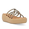 Rocia By Regal Bronze Women Criss Cross Platforms