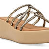 Rocia By Regal Bronze Women Criss Cross Platforms