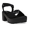 Rocia By Regal Black Women Casual Platform Sandals