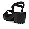 Rocia By Regal Black Women Casual Platform Sandals