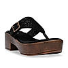 Rocia By Regal Black Women Laser Cut Sandals