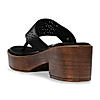 Rocia By Regal Black Women Laser Cut Sandals