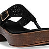 Rocia By Regal Black Women Laser Cut Sandals