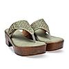 Rocia By Regal Green Women Laser Cut Sandals