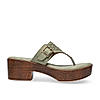 Rocia By Regal Green Women Laser Cut Sandals