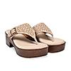 Rocia By Regal Cream Women Laser Cut Sandals