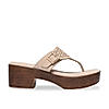 Rocia By Regal Cream Women Laser Cut Sandals