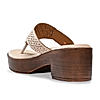 Rocia By Regal Cream Women Laser Cut Sandals