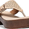 Rocia By Regal Cream Women Laser Cut Sandals