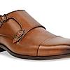 Imperio Tan Mens Leather Formal Double Monks