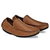 Egoss Brown Men Ultimate Socks Leather Loafers