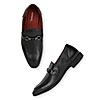 Regal Black Men Leather Formal Buckled Slip-On Shoes