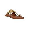 ROCIA Gold Women Funky Flat Kolhapuri