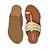 ROCIA Gold Women Funky Flat Kolhapuri