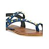 ROCIA Denim Blue Women Studded Flat Sandals