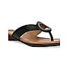 ROCIA Black Women Casual Thongs With Buckle