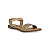 ROCIA Beige Women Laser Cut Flat Sandals