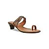 ROCIA Tan Women One Toe Embellished Kitten Heel Sandals