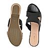 ROCIA Black Women Casual Woven Block Heel Slip Ons